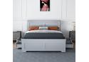 5ft King Size Connor 4 drawer grey painted solid wood bed frame 5